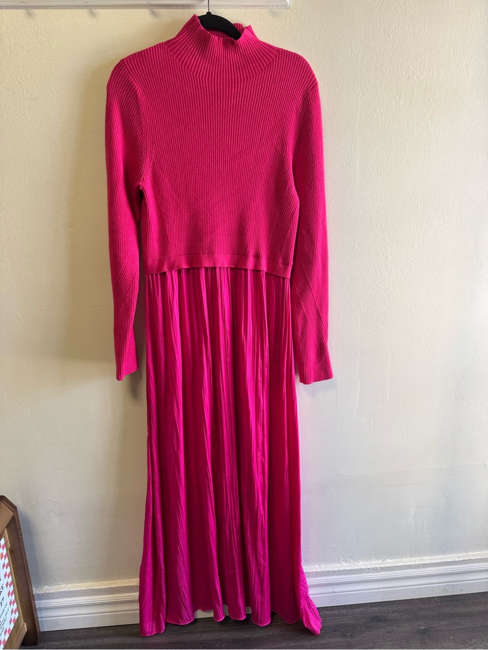 By Anthropologie “Thea” Mock Neck Long Sleeve Maxi Dress